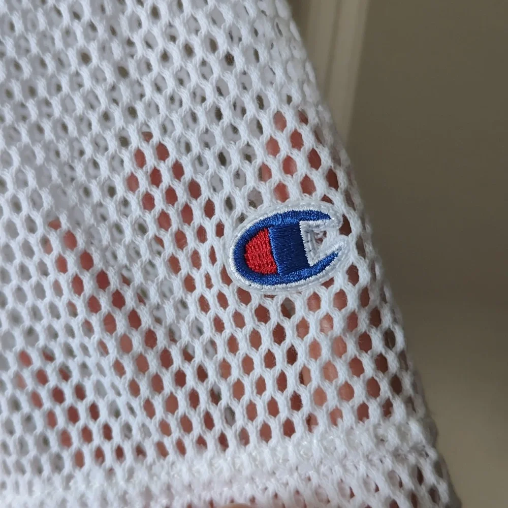 Champion White Mesh Crop Top - Picture 3 of 4